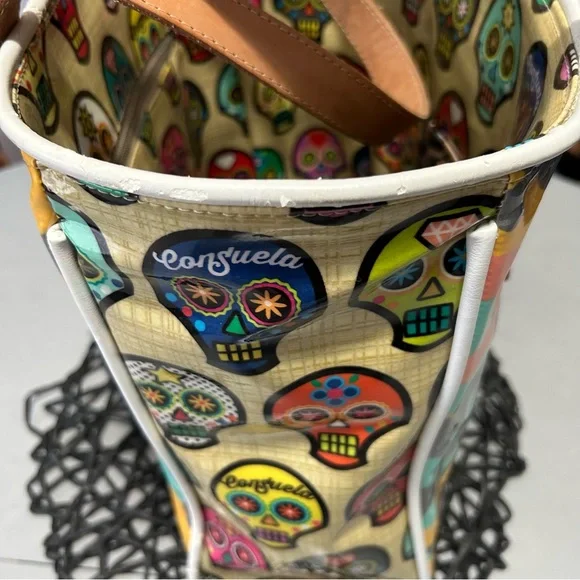 ❌SOLD❌Consuela Sunset Camo Legacy Classic Tote with Sugar Skull Accents - Picture 8 of 14